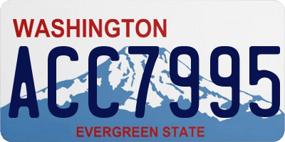 WA license plate ACC7995