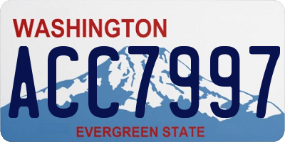WA license plate ACC7997