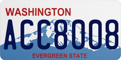 WA license plate ACC8008