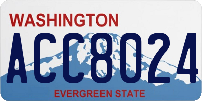 WA license plate ACC8024