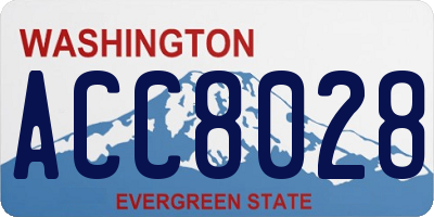 WA license plate ACC8028