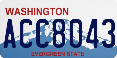 WA license plate ACC8043