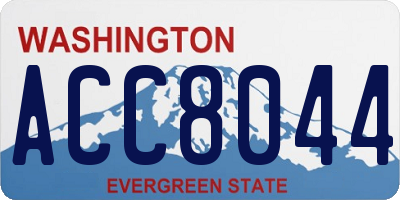 WA license plate ACC8044