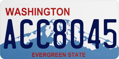 WA license plate ACC8045