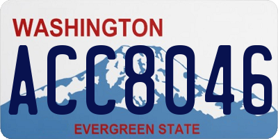 WA license plate ACC8046