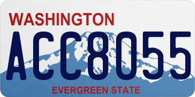 WA license plate ACC8055