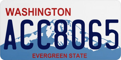 WA license plate ACC8065
