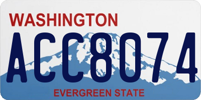 WA license plate ACC8074