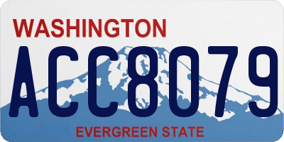 WA license plate ACC8079