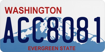 WA license plate ACC8081