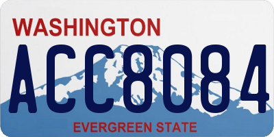 WA license plate ACC8084