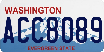 WA license plate ACC8089