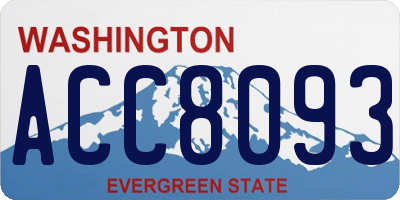 WA license plate ACC8093
