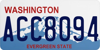 WA license plate ACC8094