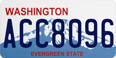 WA license plate ACC8096