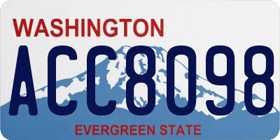 WA license plate ACC8098
