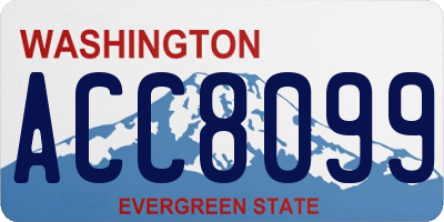 WA license plate ACC8099