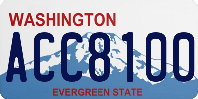WA license plate ACC8100