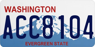 WA license plate ACC8104