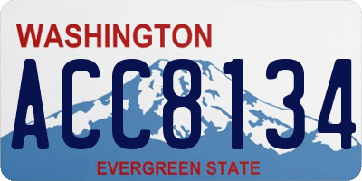 WA license plate ACC8134