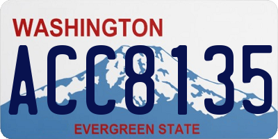 WA license plate ACC8135
