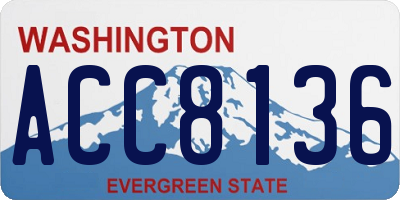 WA license plate ACC8136