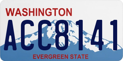 WA license plate ACC8141