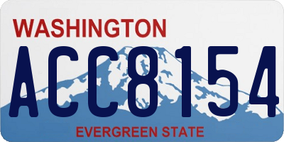 WA license plate ACC8154