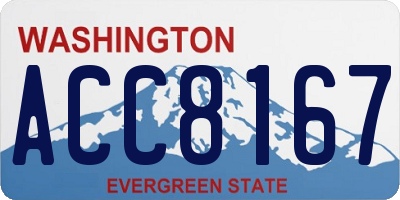 WA license plate ACC8167