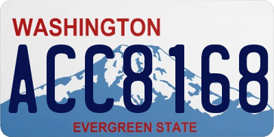 WA license plate ACC8168