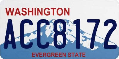 WA license plate ACC8172