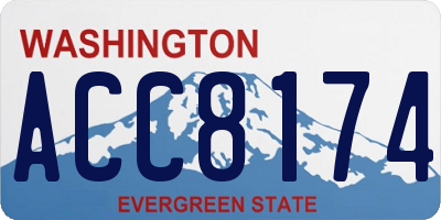 WA license plate ACC8174