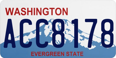 WA license plate ACC8178