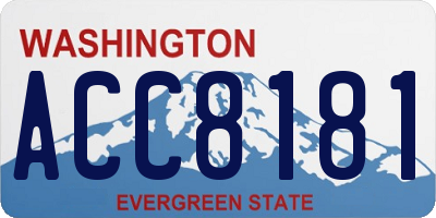 WA license plate ACC8181