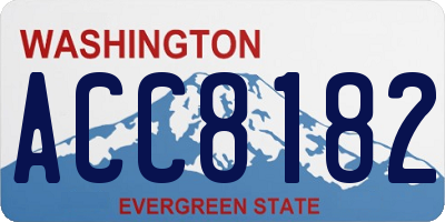 WA license plate ACC8182
