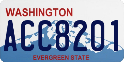 WA license plate ACC8201