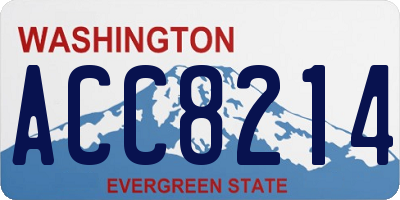 WA license plate ACC8214