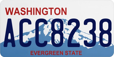 WA license plate ACC8238