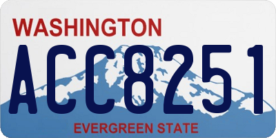 WA license plate ACC8251