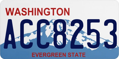 WA license plate ACC8253