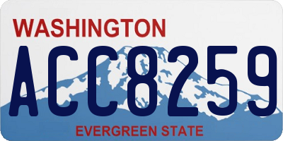 WA license plate ACC8259