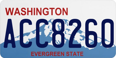 WA license plate ACC8260