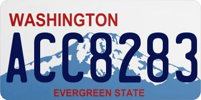 WA license plate ACC8283