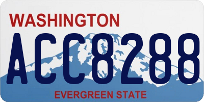 WA license plate ACC8288