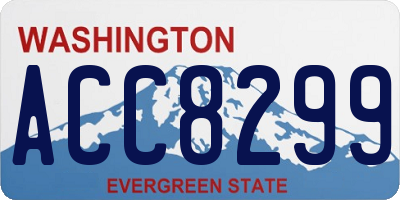 WA license plate ACC8299