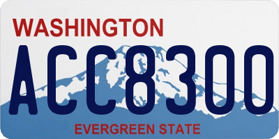 WA license plate ACC8300