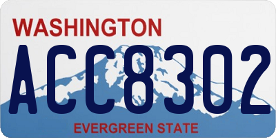 WA license plate ACC8302