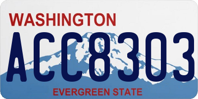 WA license plate ACC8303