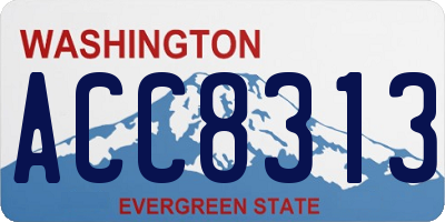 WA license plate ACC8313