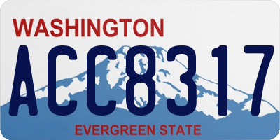 WA license plate ACC8317